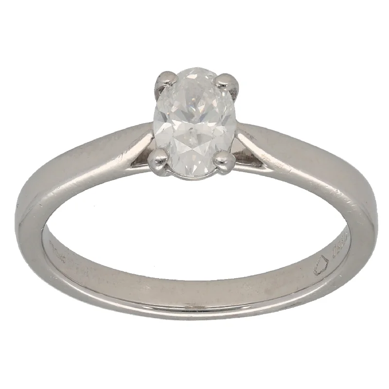 Rattan style rings-Platinum 0.40ct Diamond Solitaire Ring Size O