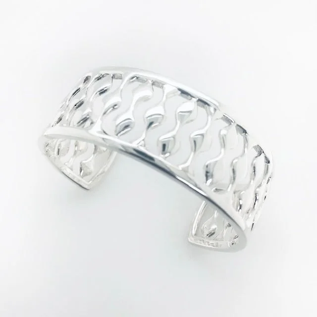 Tidal theme bangles-Thin Mini Teardrops Cuff