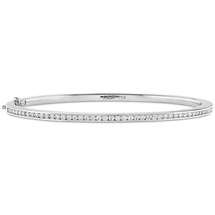 Pentagon shape bracelets-Hearts On Fire Classic Channel Set Diamond Bangle