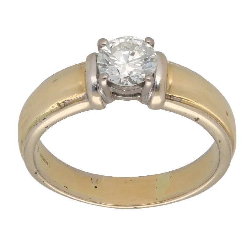 Threaded lace rings-18ct Gold 0.85ct Diamond Solitaire Ring Size T