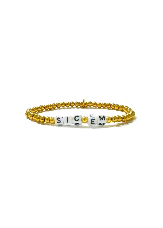 Leaf carved bracelets-"Sic Em" Gameday Blurb 2