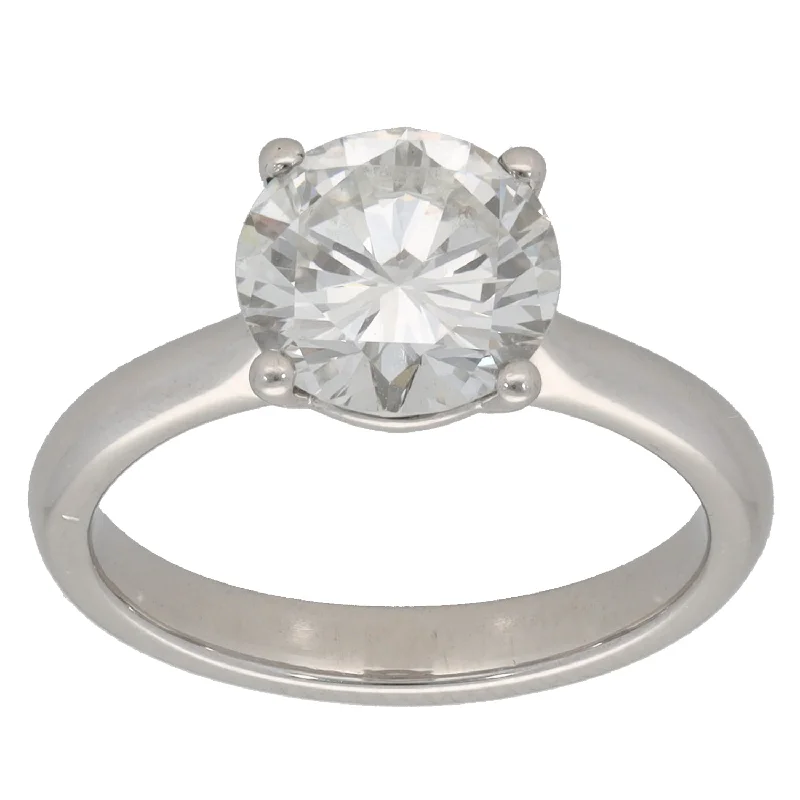 Dot design rings-Platinum 2.00ct Diamond Solitaire Ring Size K