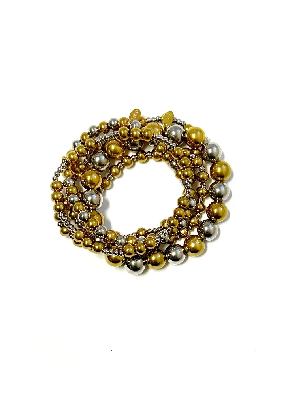 Thick gem bangles-Forde | Two Toned