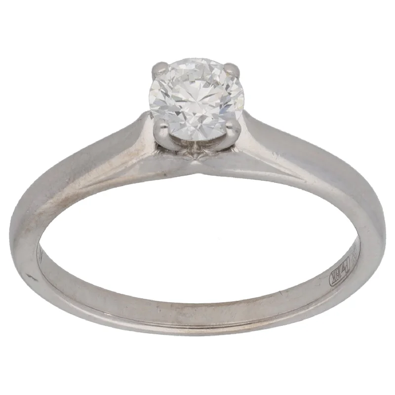 Fine stack rings-18ct White Gold 0.40ct Diamond Solitaire Ring Size M