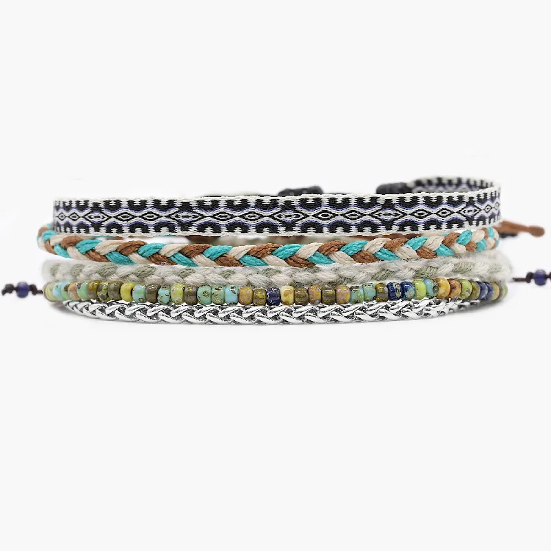 Sleek link bracelets-The Cartagena Stack