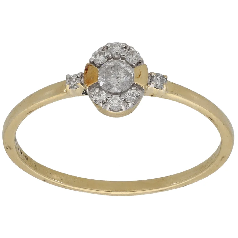 Ladybug rings-9ct Gold 0.14ct Diamond Dress/Cocktail Ring Size R