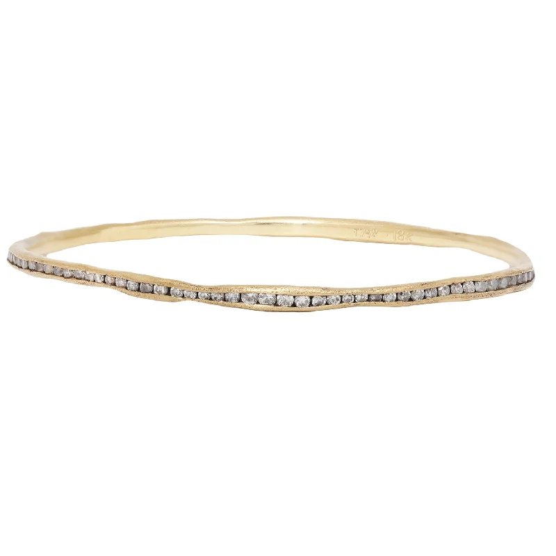 Natural form bracelets-Gold & Diamond Fissure Bangle