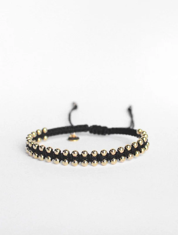 Sleek chain bracelets-18k Gold Ally in Black