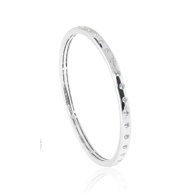 Daisy motif bangles-Bella Bangle in White Topaz