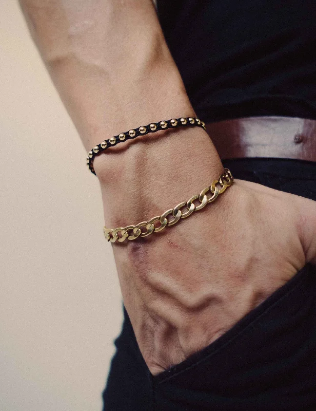 Wood grain bangles-Paloma 18K Gold in Black