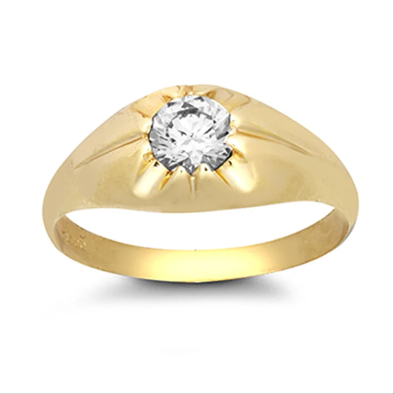 Stamped name rings-New 9ct Gold Cubic Zirconia Single Stone Ring Sizes R-Z