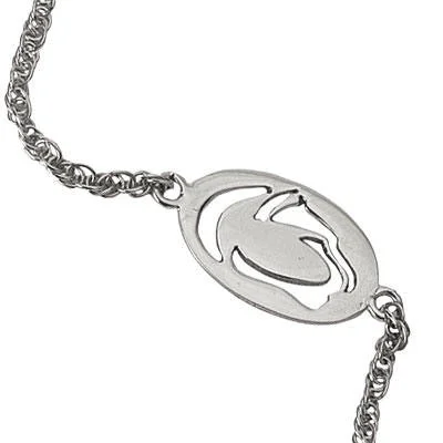 Wide gold bracelets-Penn State Cutout Lion Logo Anklet