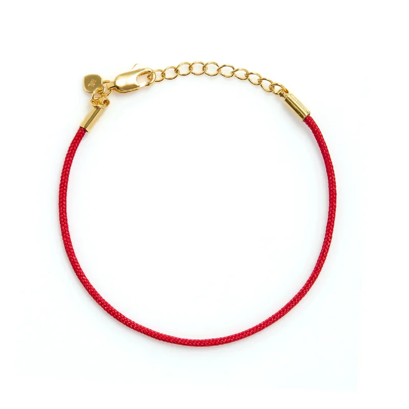 Stone-wrapped bangles-Red Bendel in Gold