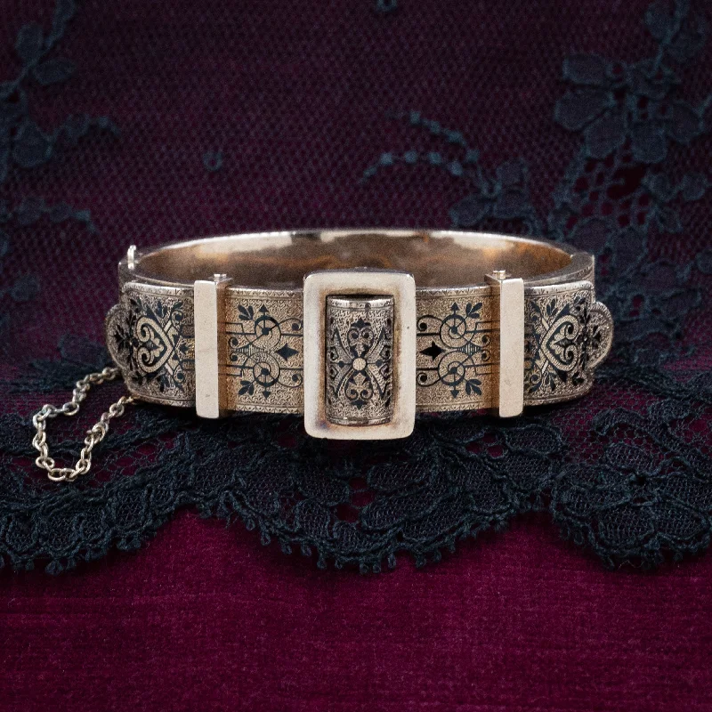 Fine stack bracelets-Taille d'Epargne Hinged Bangle c1860