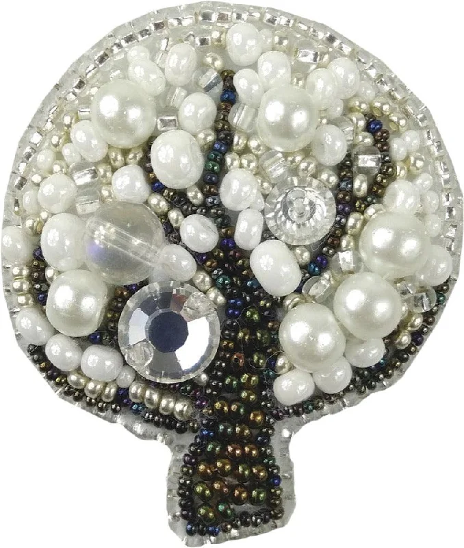 Regency style brooches-BP-208C Beadwork kit for creating brooch Crystal Art "Tree"