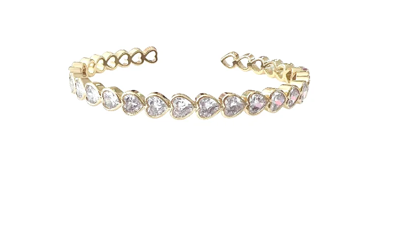 Glittering crystal bangles-Tatum Cuff