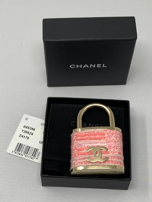 Crafted artisan brooches-Chanel Lock In Tweed Brooch