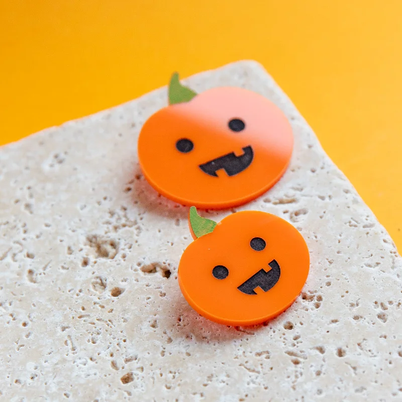 Protective eye brooches-Happy Pumpkin Brooch