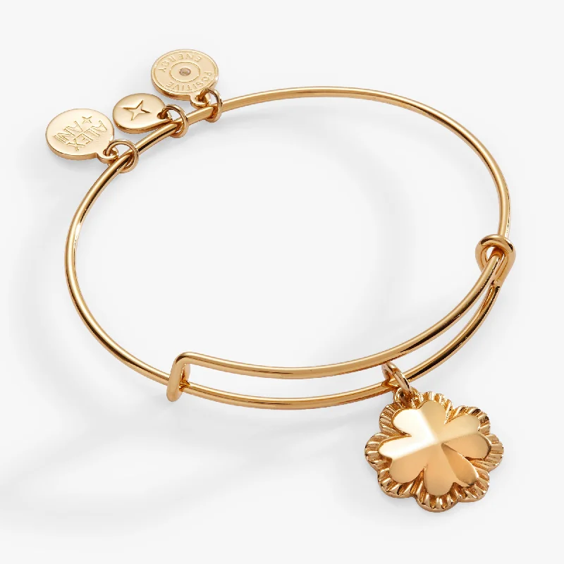 Endless charm bangles-Four-Leaf Clover Charm Bangle