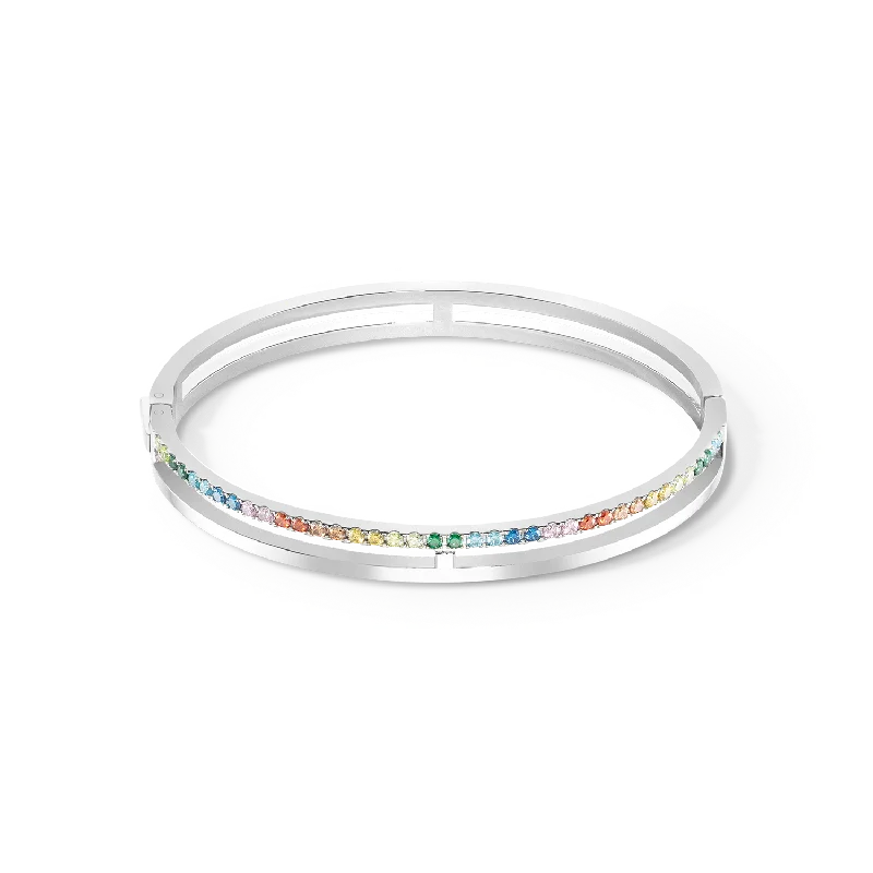 Stone-wrapped bangles-Eternal Unity Bangle silver-multicolour