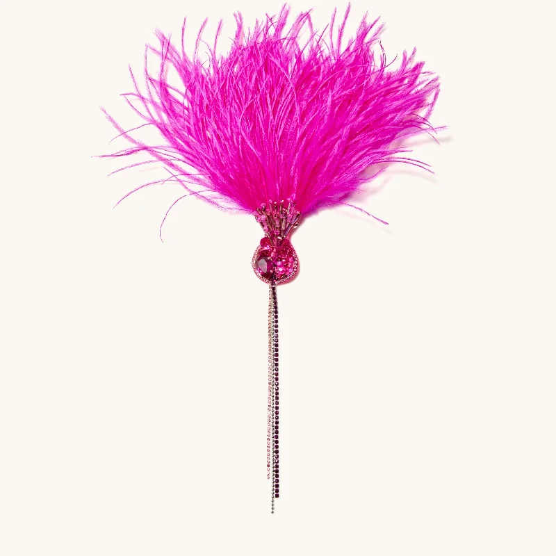 Large geometric brooches-Thistle Brooch Red