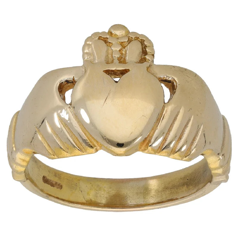 Fine stack rings-9ct Gold Claddagh Ring Size Z