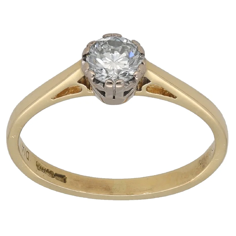 Forever band rings-18ct Gold 0.40ct Diamond Solitaire Ring Size L