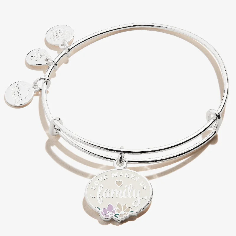 Celtic knot bangles-'Love Makes Us Family' Charm Bangle