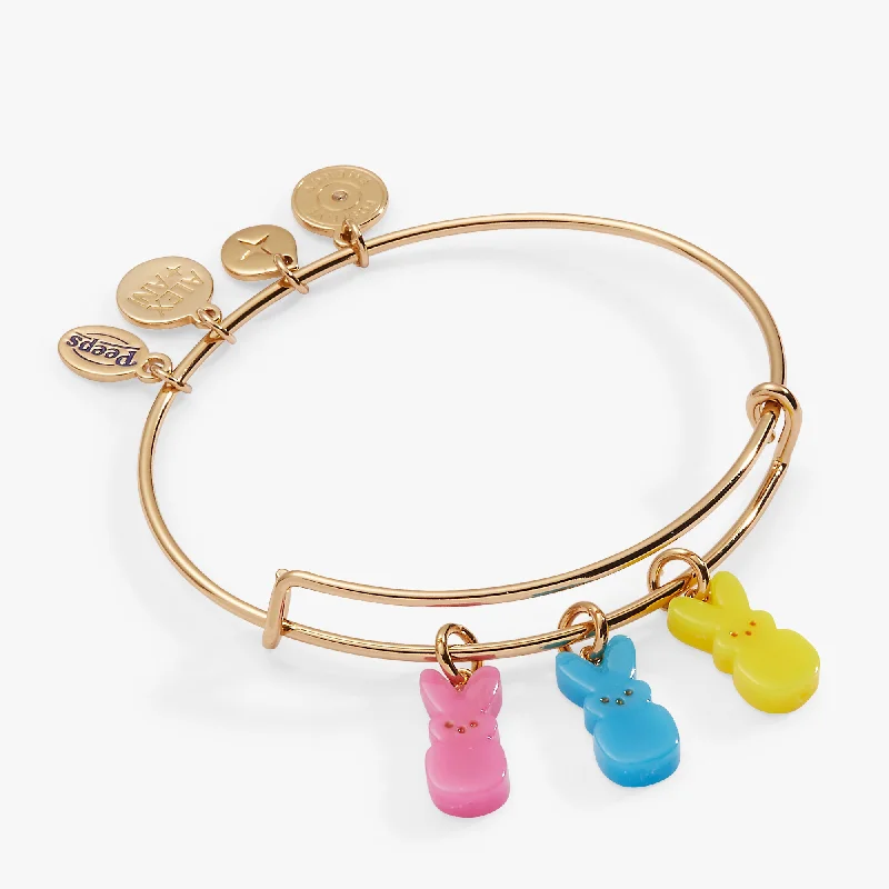 Peace charm bangles-PEEPS® Bunny Multi-Charm Bangle