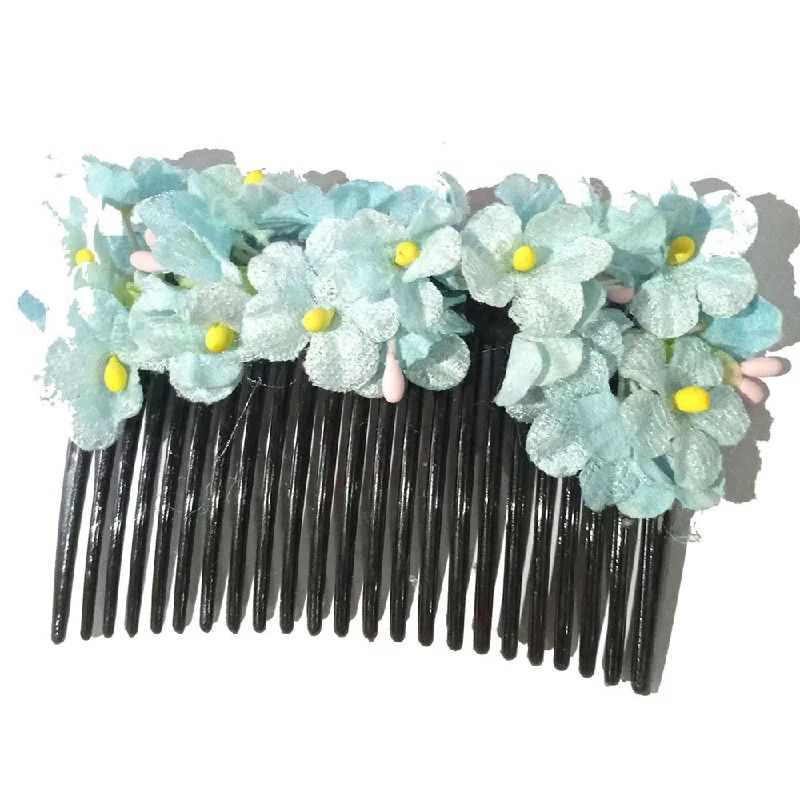 Crafted artisan brooches-Kavyas Kreation Designer Floral Hair Brooch