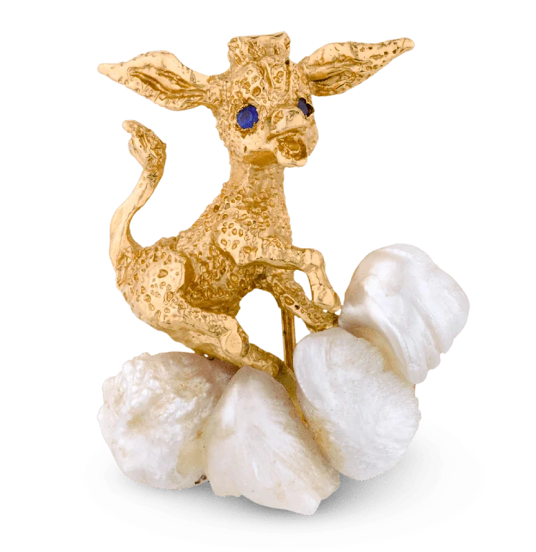 Swinging gem brooches-John F. Kennedy's Donkey Brooch