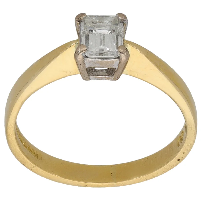 Linked design rings-18ct Gold 0.50ct Diamond Solitaire Ring Size K