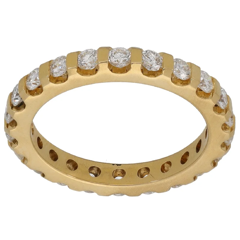 Threaded lace rings-18ct Gold 1.10ct Diamond Eternity Ring Size M