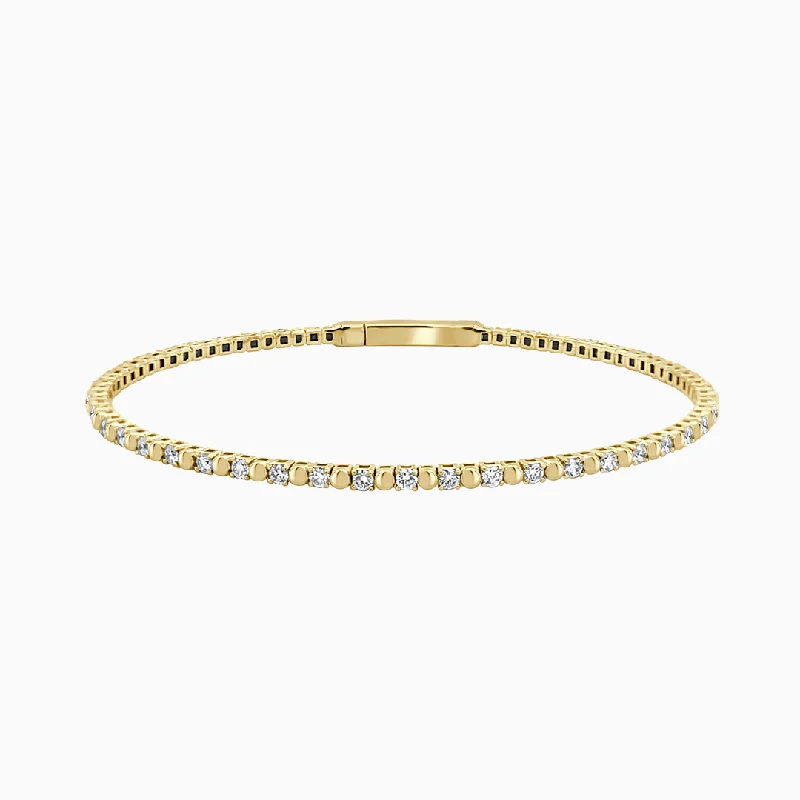 Clear quartz bangles-Beaded Diamond Flex Bangle