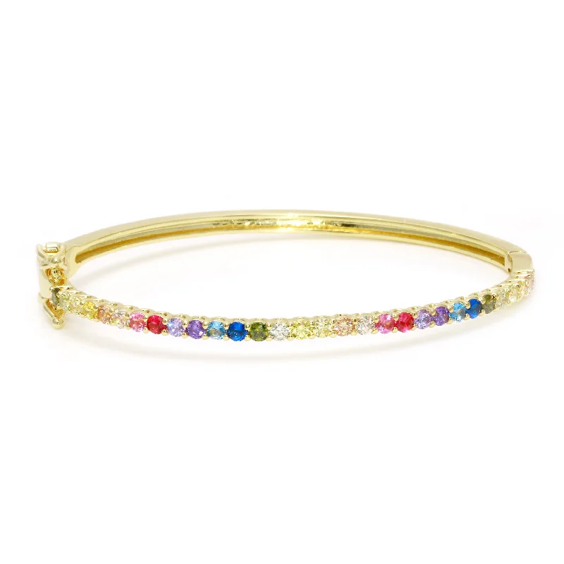 Coral bead bangles-Single Rainbow Bangle