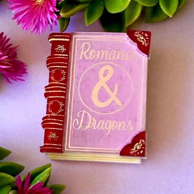 Tiny heart brooches-Romance & Dragons Book - Brooch