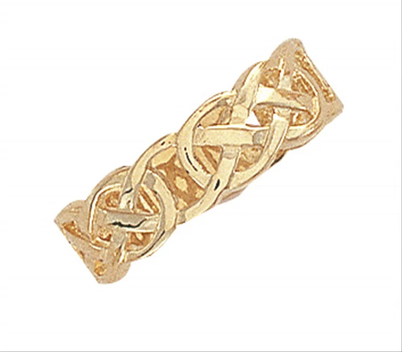 Pink gold rings-New 9ct Gold Celtic Ring Sizes O-X