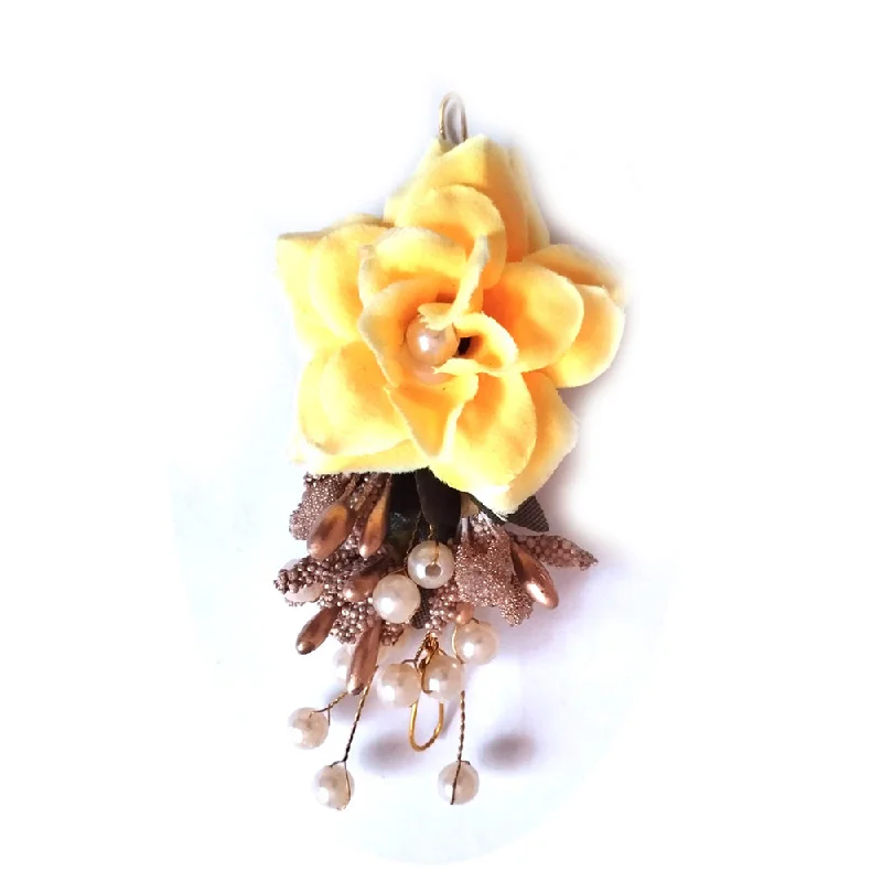 Daisy motif brooches-Kavyas Kreation Floral Hair Brooch