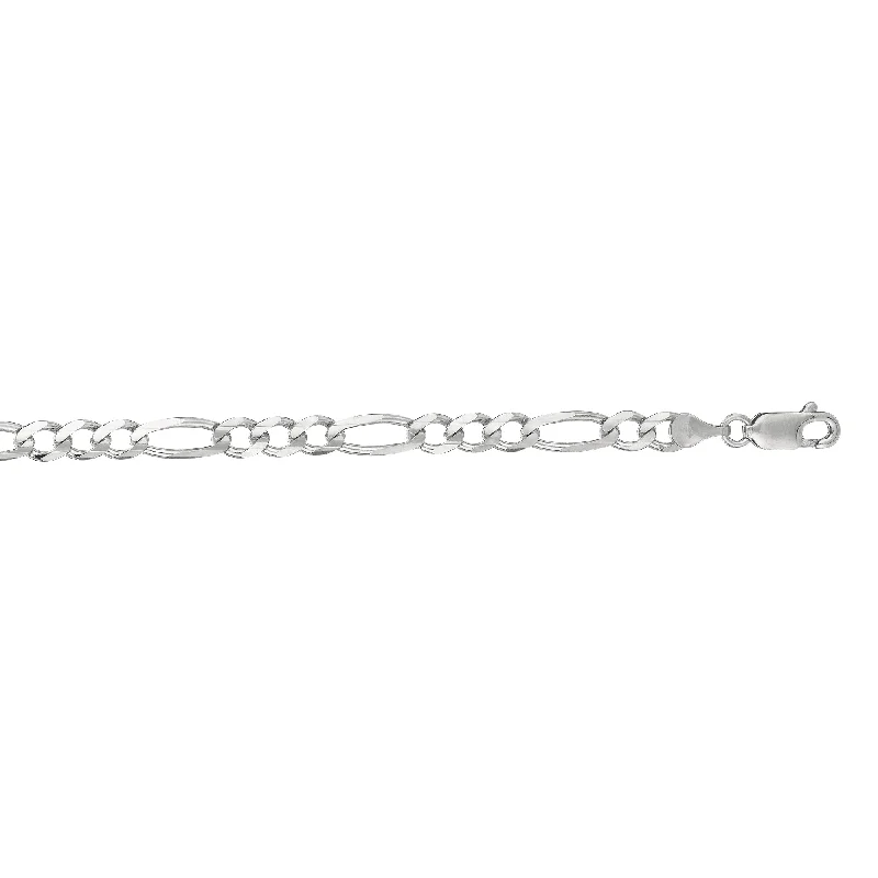 Glittering crystal bangles-14K Gold 4.6mm Figaro Chain